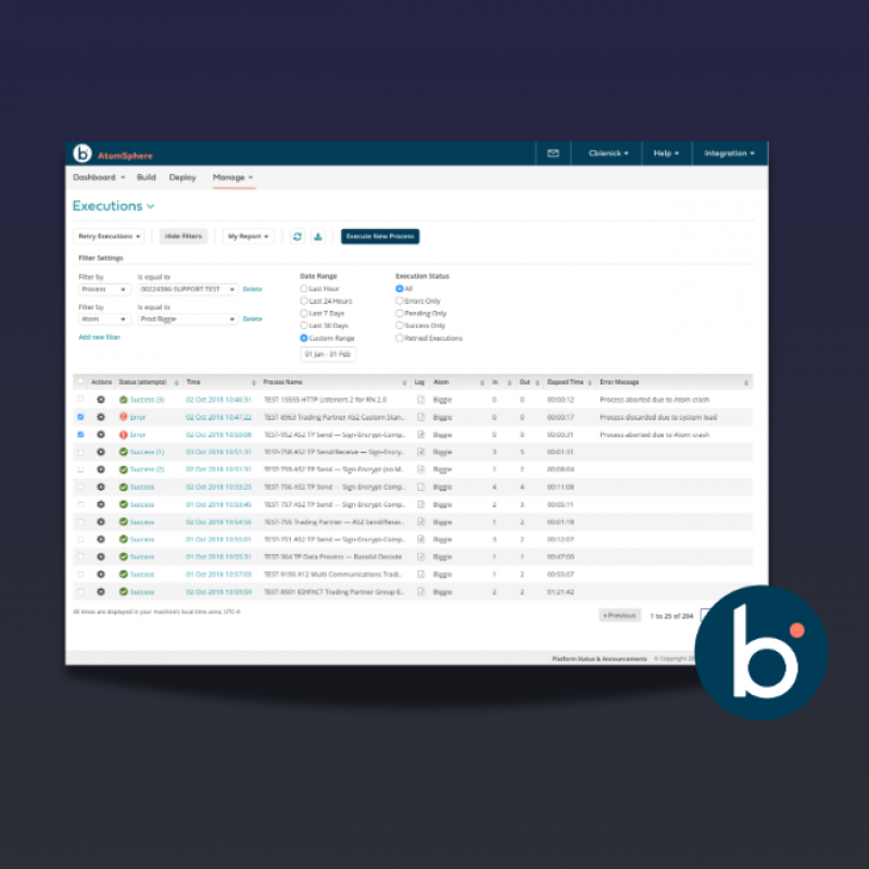 Boomi Process Reporting